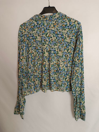 ZARA. Floral Crop Blouse Tm