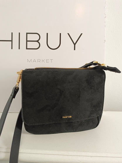 PARFOIS. Black suede bag