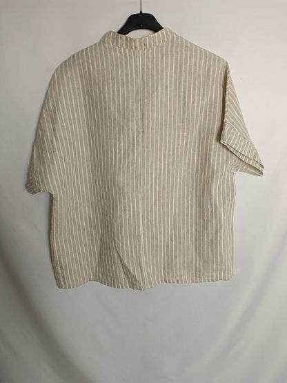 PAN. Blusa rayas lino T.L/XL