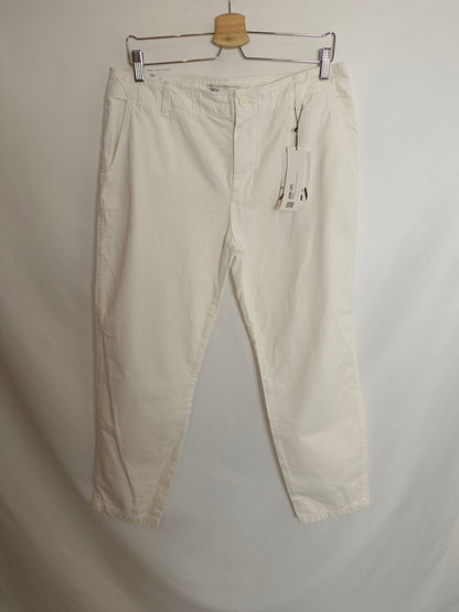 ZARA. White chino trousers, size 44