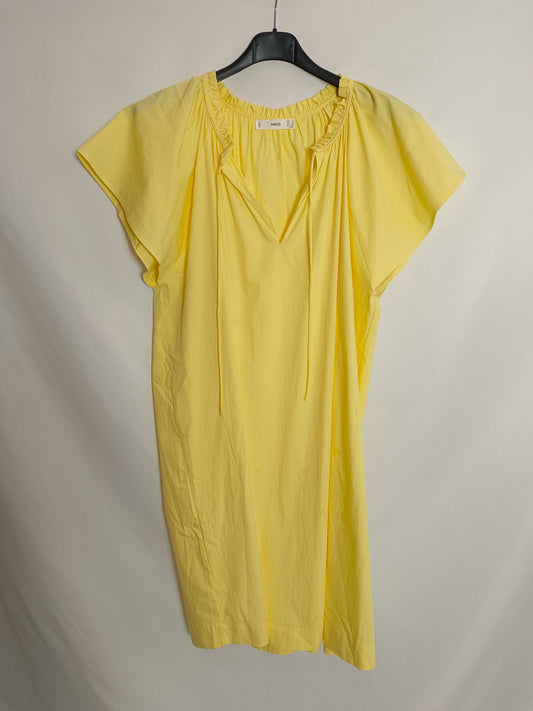MANGO. Vestido corto amarillo T.xl