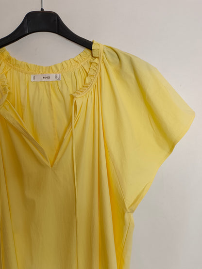 MANGO. Vestido corto amarillo T.xl