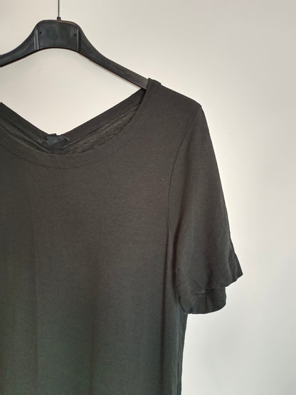 COS. Vestido midi negro elástico T.m