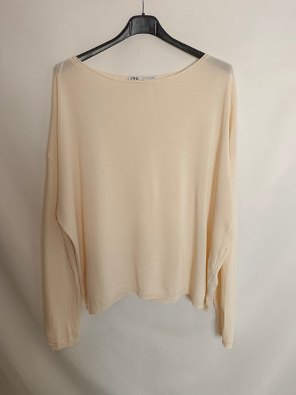 ZARA. Jersey rosa fino T.l