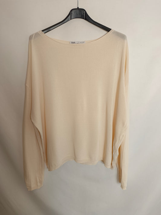 ZARA. Fine pink sweater Tl