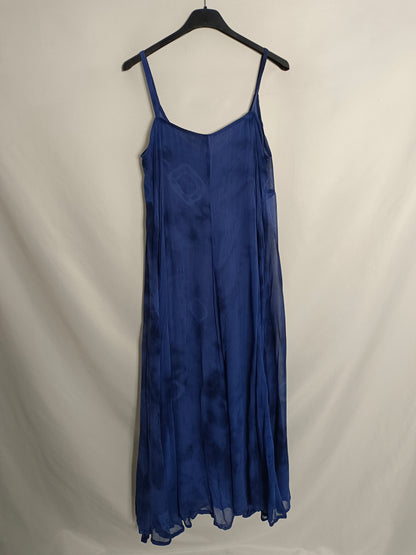 OTRAS. Vestido midi tie dye azul TU(m)TARA