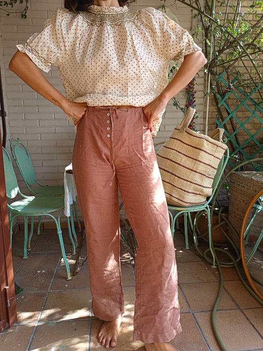 ZARA HOME. Pantalón lino T.s