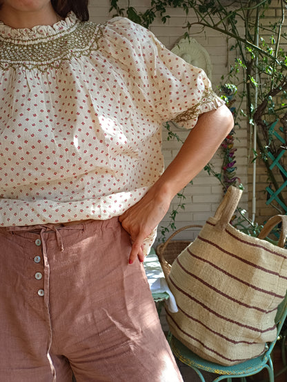 SEZANE. Blusa bordada T.36