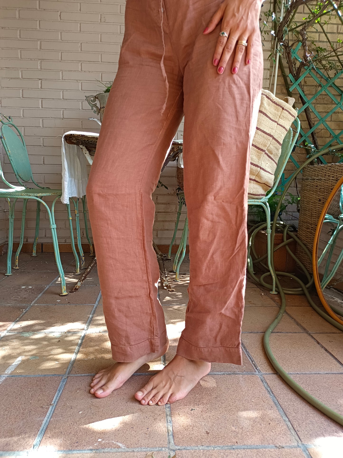 ZARA HOME. Pantalón lino T.s