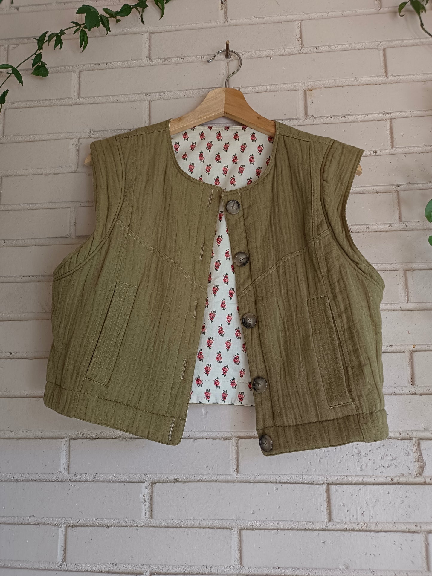 SEZANE. Chaleco reversible TU(S)