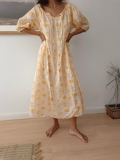 Vestido flores amarillas T.s/m