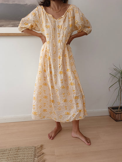 Vestido flores amarillas T.s/m