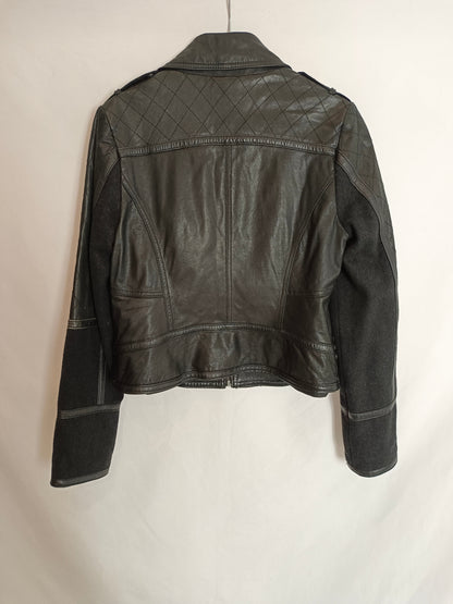 ASHLEY B. Chaqueta negra piel T.u(xs)