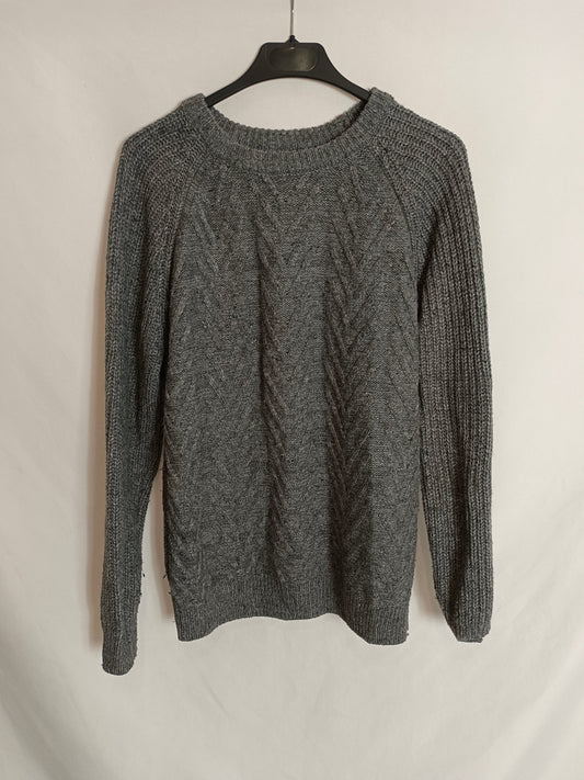 OTHERS. YOUR(S) grey cable knit sweater