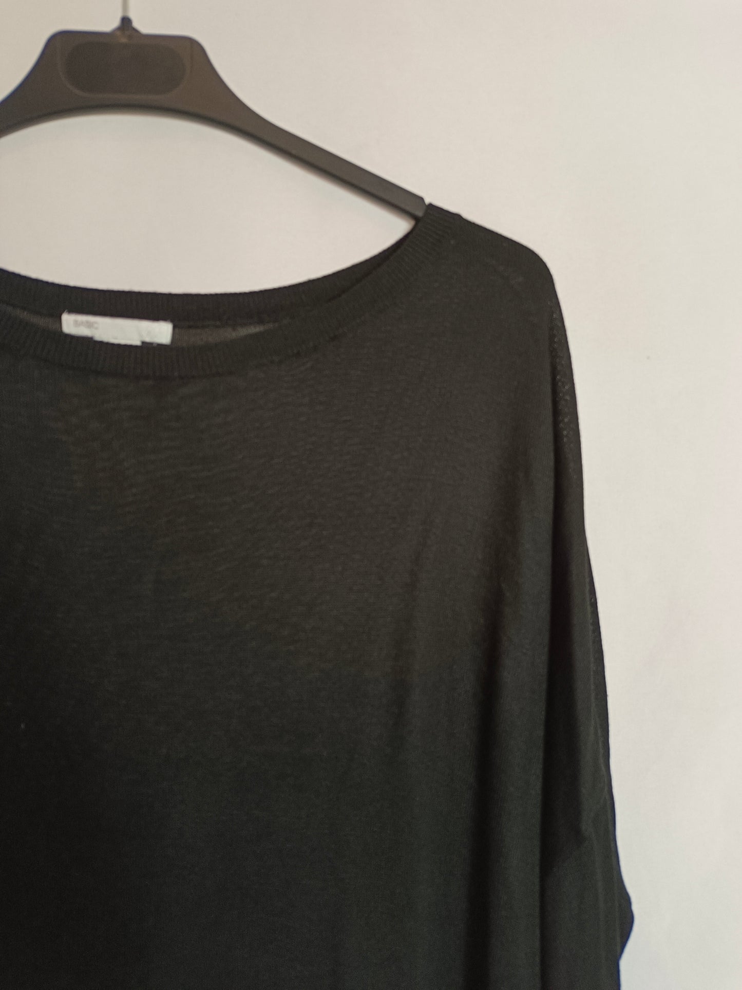 H&M. jersey negro fino T.m