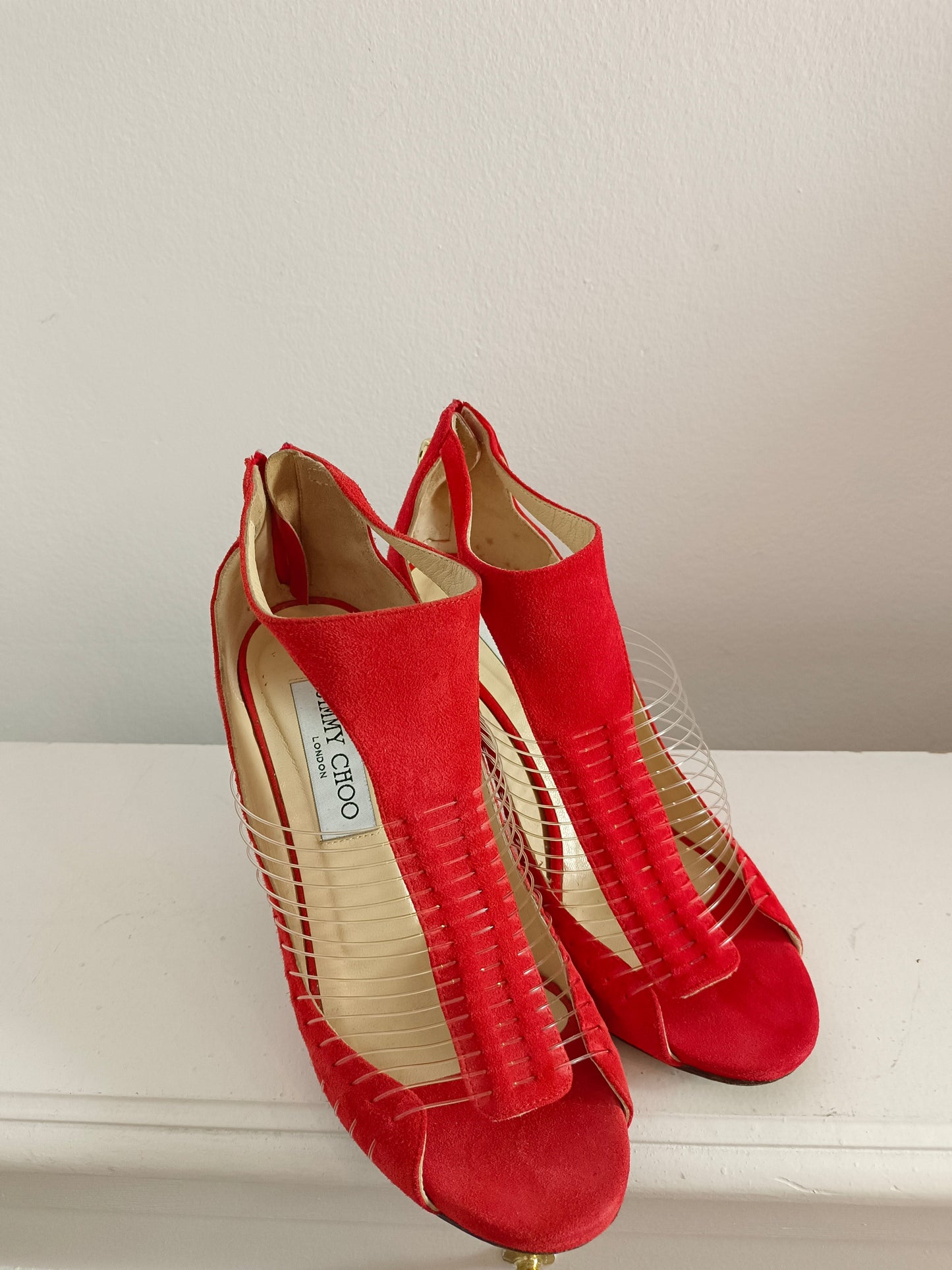 JIMMY CHOO. Orange thread sandal S.36.5