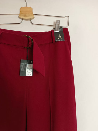 PRIMARK. Flowy burgundy trousers size 38
