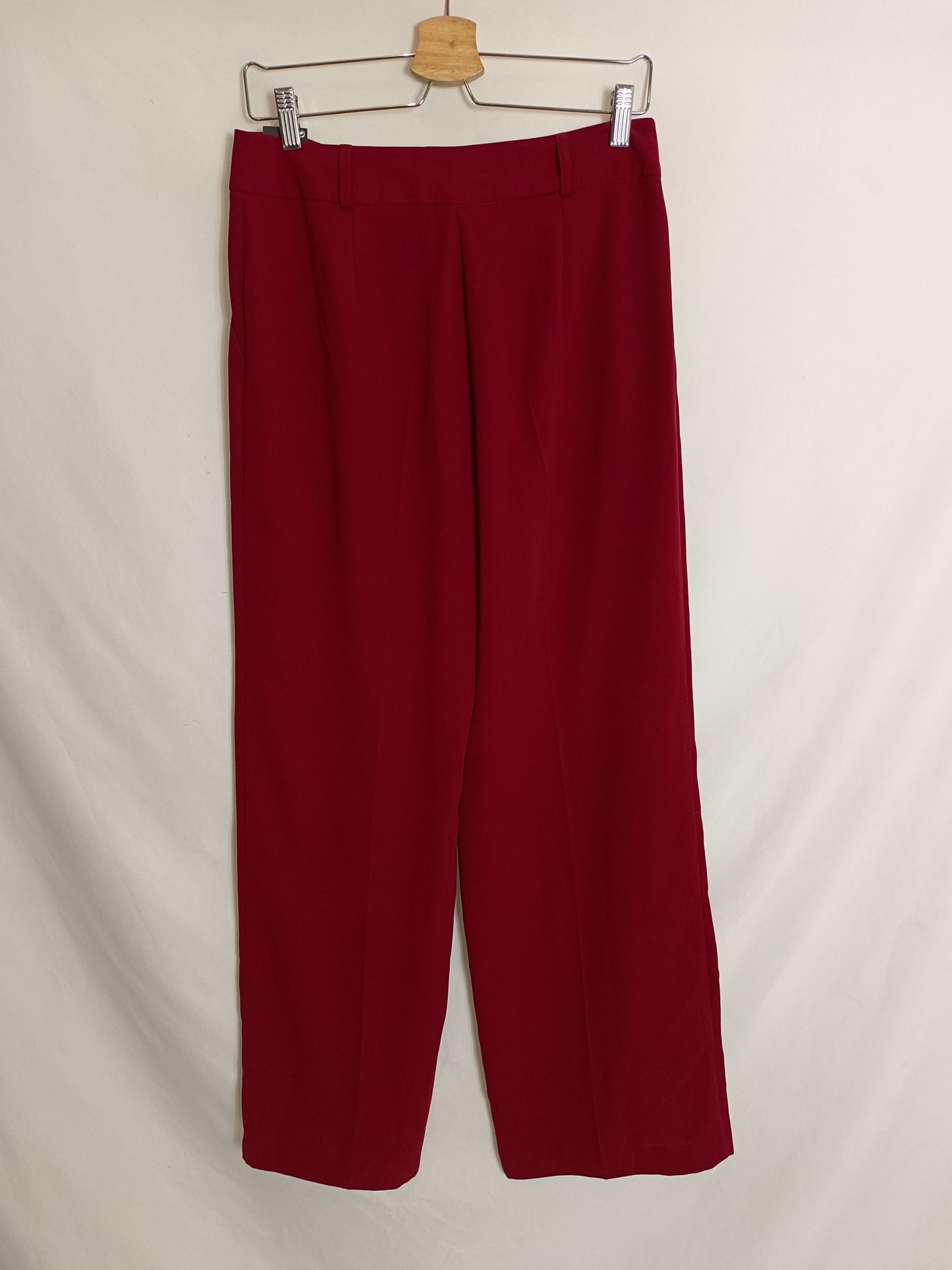 PRIMARK. Flowy burgundy trousers size 38
