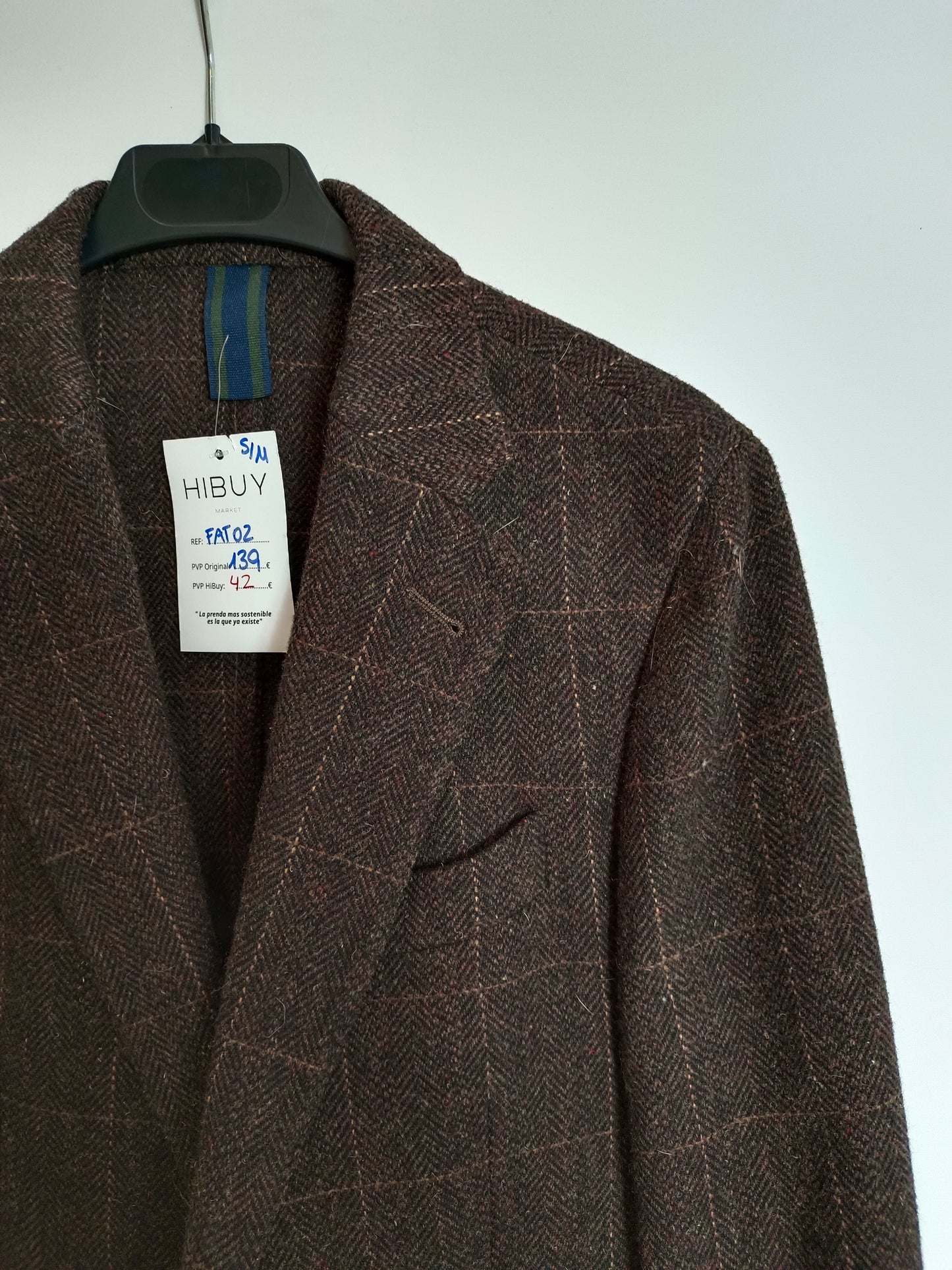 SCALPERS. Brown checked blazer TU(s/m)