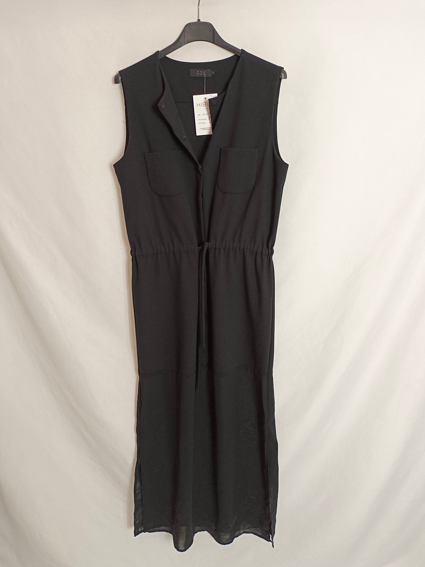 COS. Black lace dress TS/M