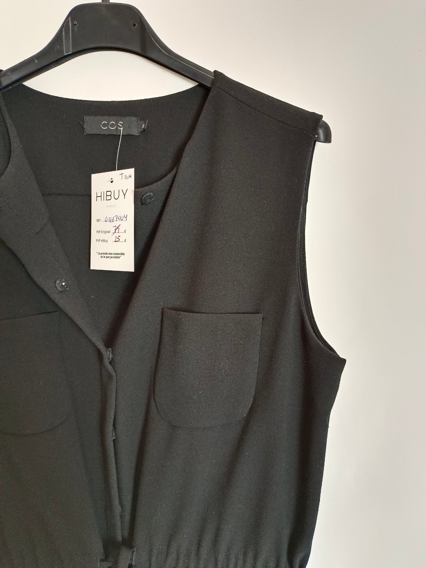 COS. Black lace dress TS/M