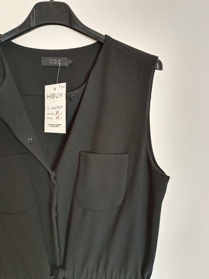 COS. Black lace dress TS/M