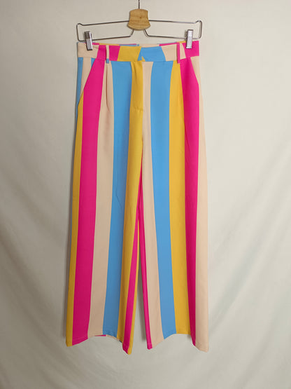 LUMINA. Pantalón ancho rayas T.u(m)