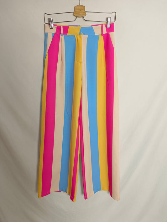 LUMINA. Pantalón ancho rayas T.u(m)