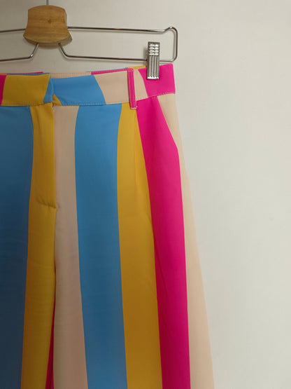 LUMINA. Pantalón ancho rayas T.u(m)