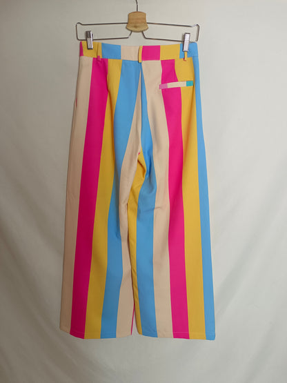 LUMINA. Pantalón ancho rayas T.u(m)