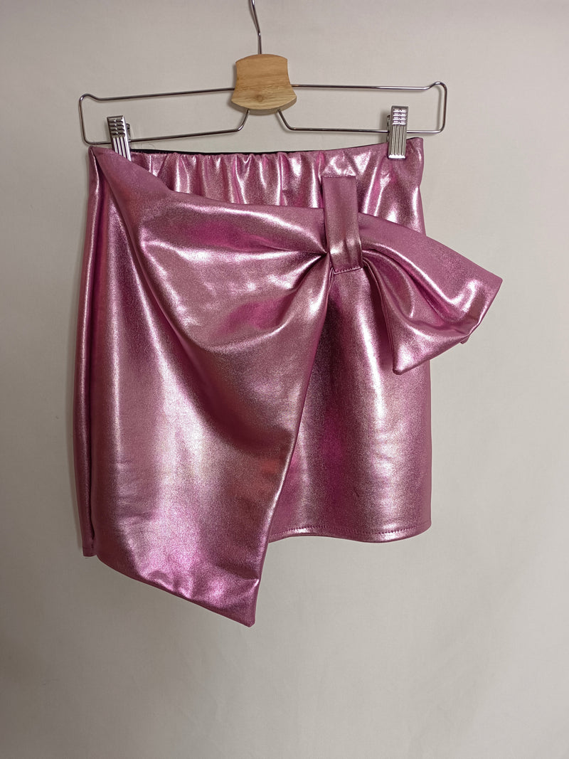 OTRAS. Falda rosa metalizada TU(s/m)