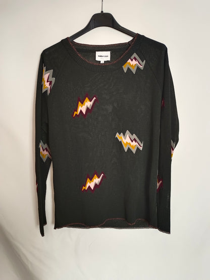 BIMBA Y LOLA. Jersey negro rayos T.s