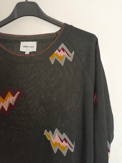 BIMBA Y LOLA. Jersey negro rayos T.s