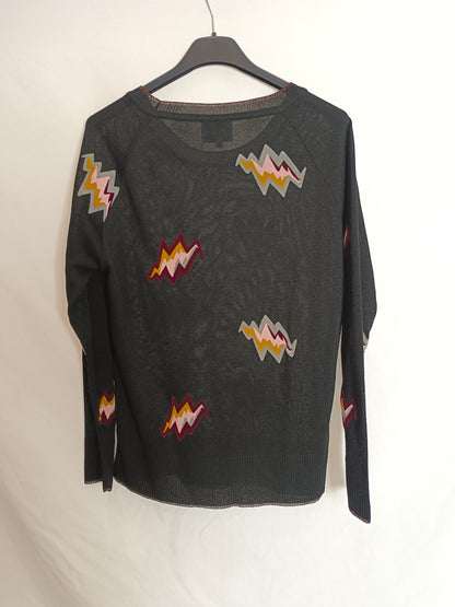 BIMBA Y LOLA. Jersey negro rayos T.s