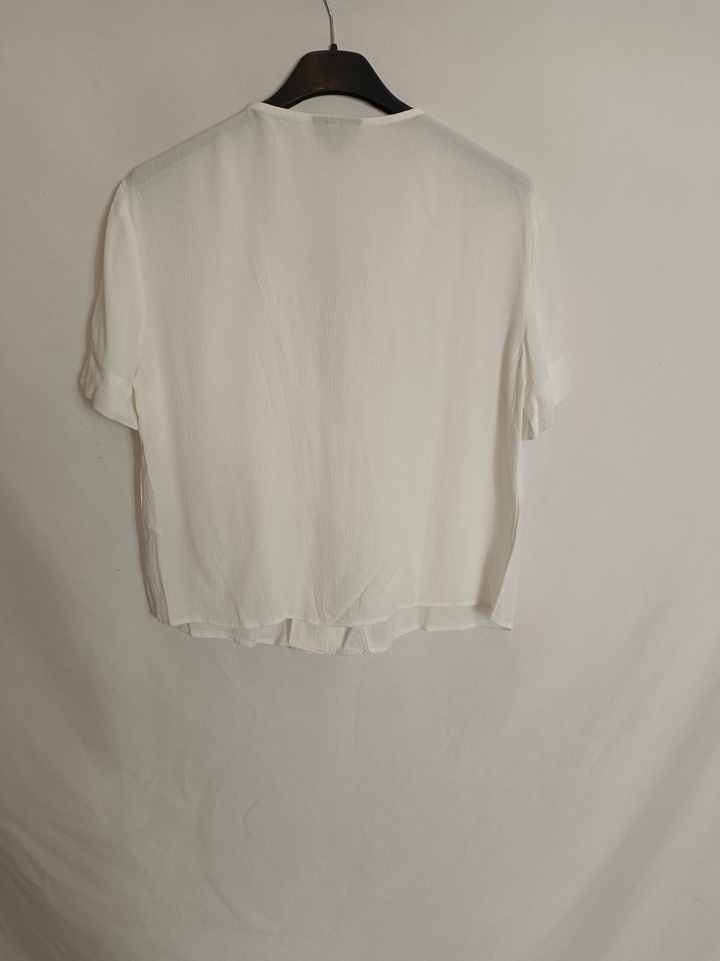 TOPSHOP. Blusa blanca botone T.34(tara)