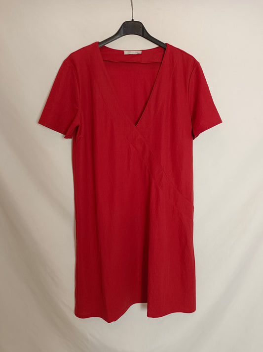 ZARA. Vestido corto teja T.m