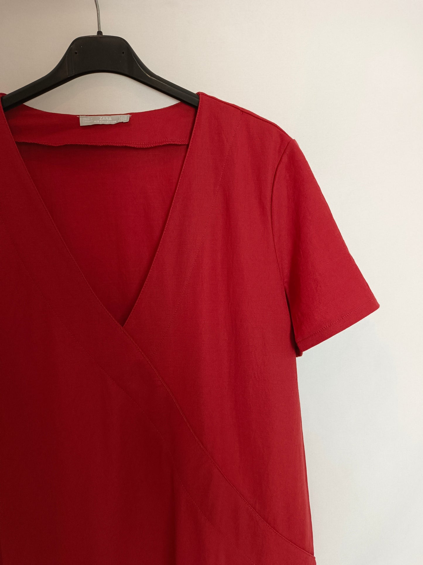 ZARA. Vestido corto teja T.m