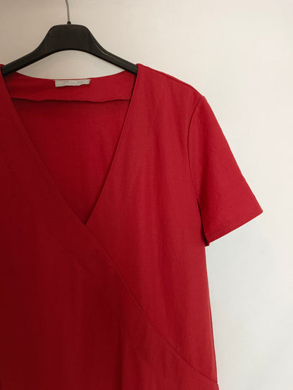 ZARA. Vestido corto teja T.m