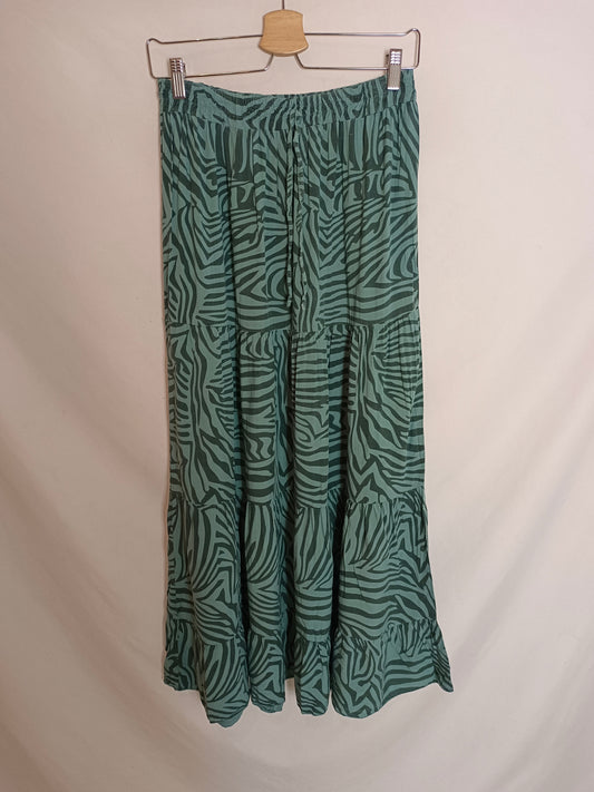 OTRAS. Falda midi print azulado T.u(s)