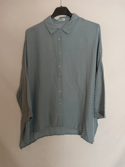 NOON. Blusa textura azul T.xs