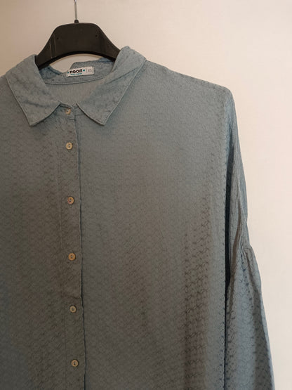 NOON. Blusa textura azul T.xs