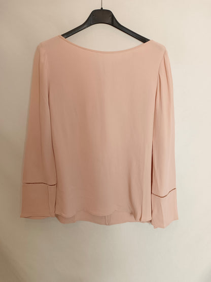 MASSIMO DUTTI. Blusa rosa fluida T.m