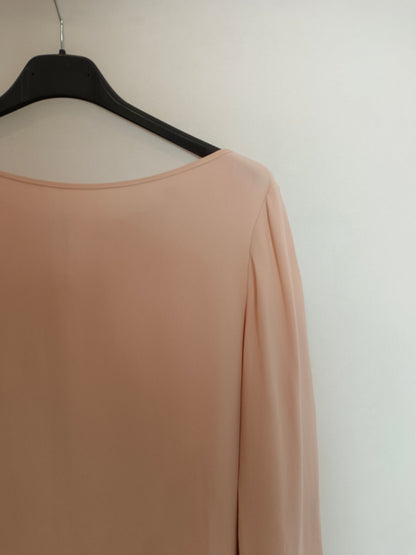 MASSIMO DUTTI. Blusa rosa fluida T.m