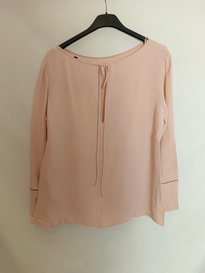 MASSIMO DUTTI. Blusa rosa fluida T.m