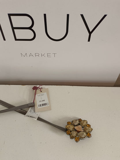 TRUCCO. Silver elastic belt