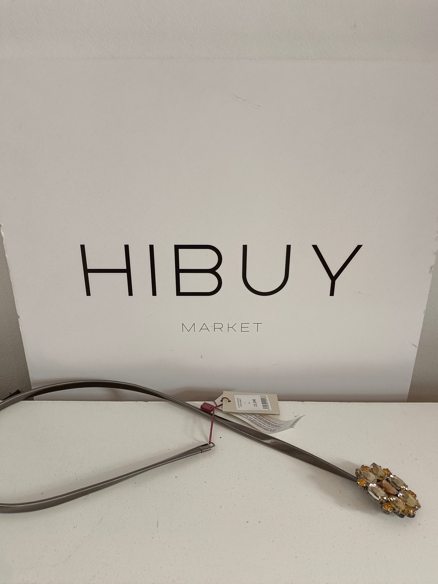 TRUCCO. Silver elastic belt