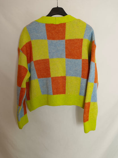 STRADIVARIUS. jersey cuadros colores T.s