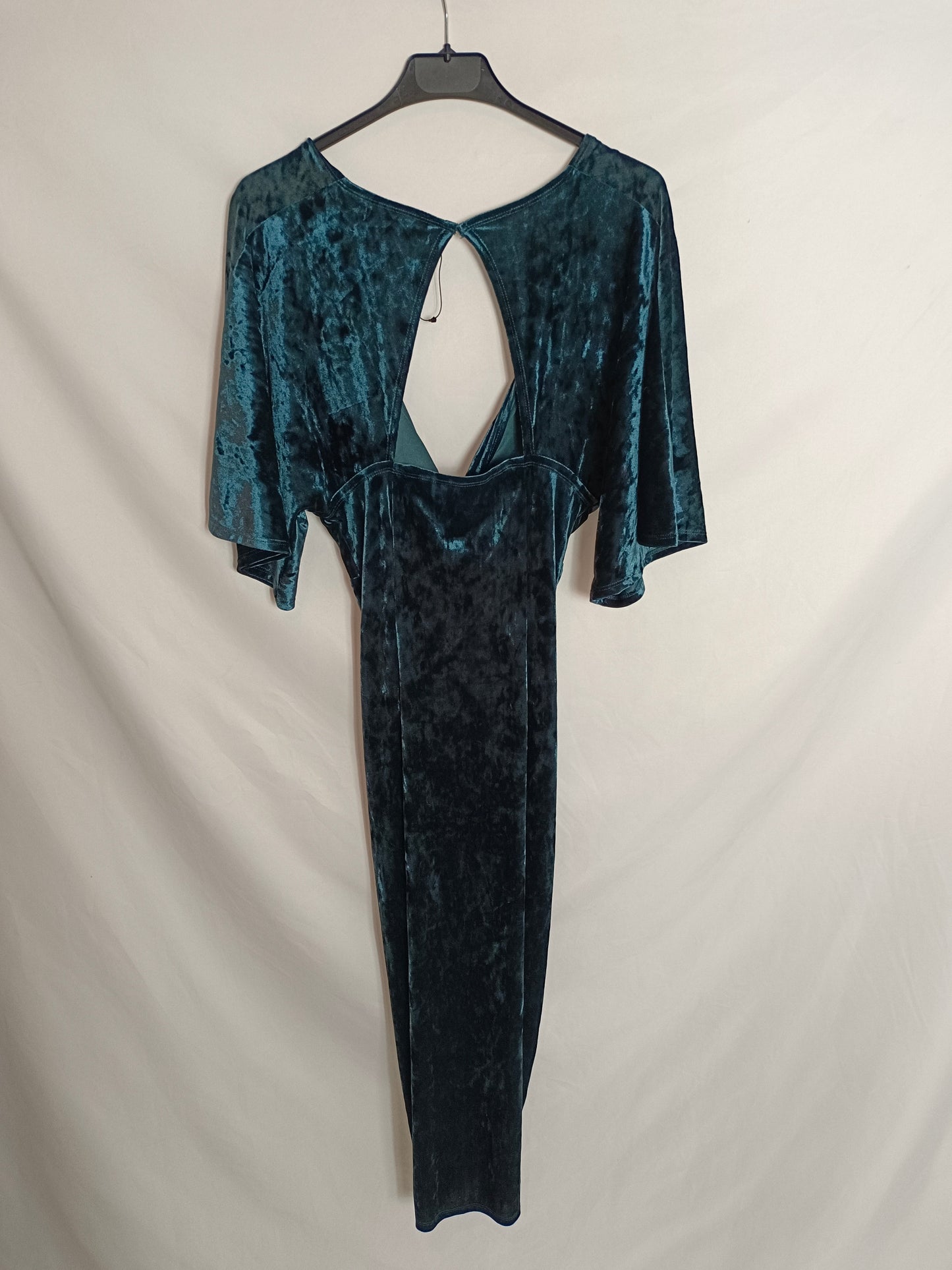 ZARA. Vestido midi terciopelo. T.XS