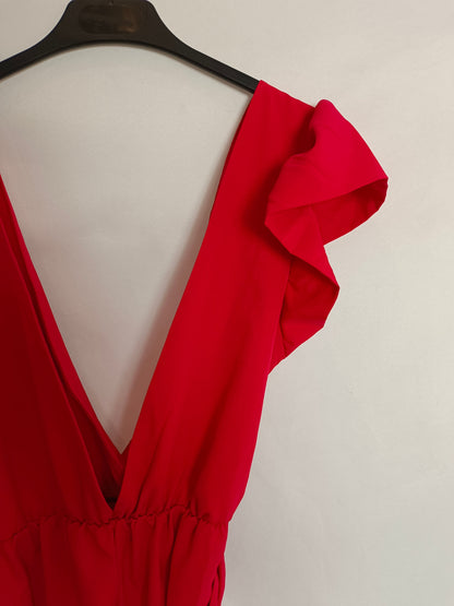 OTHERS. Tu(xs) Flowy Red Jumpsuit