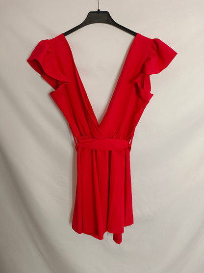 OTHERS. Tu(xs) Flowy Red Jumpsuit